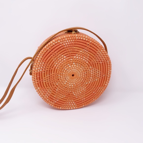 Street Level Handbags - Was $68 Boho Chic Round Rattan Crossbody